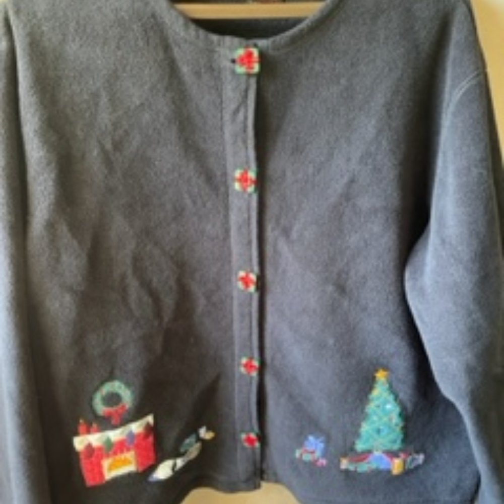 Croft & Barrow Sport Holiday Fleece Jacket XL